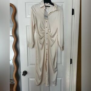 NWT Zara satin midi dress